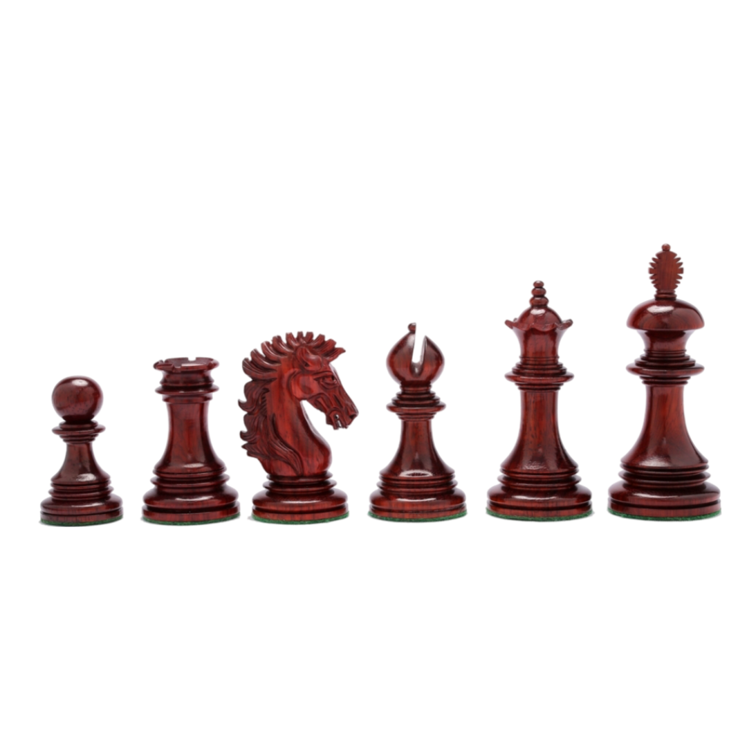 Indian-American Edition Chess Pieces - 4.4" King, Rosewood & Boxwood Tournament Set – Premium quality, available at Chessetup Store.