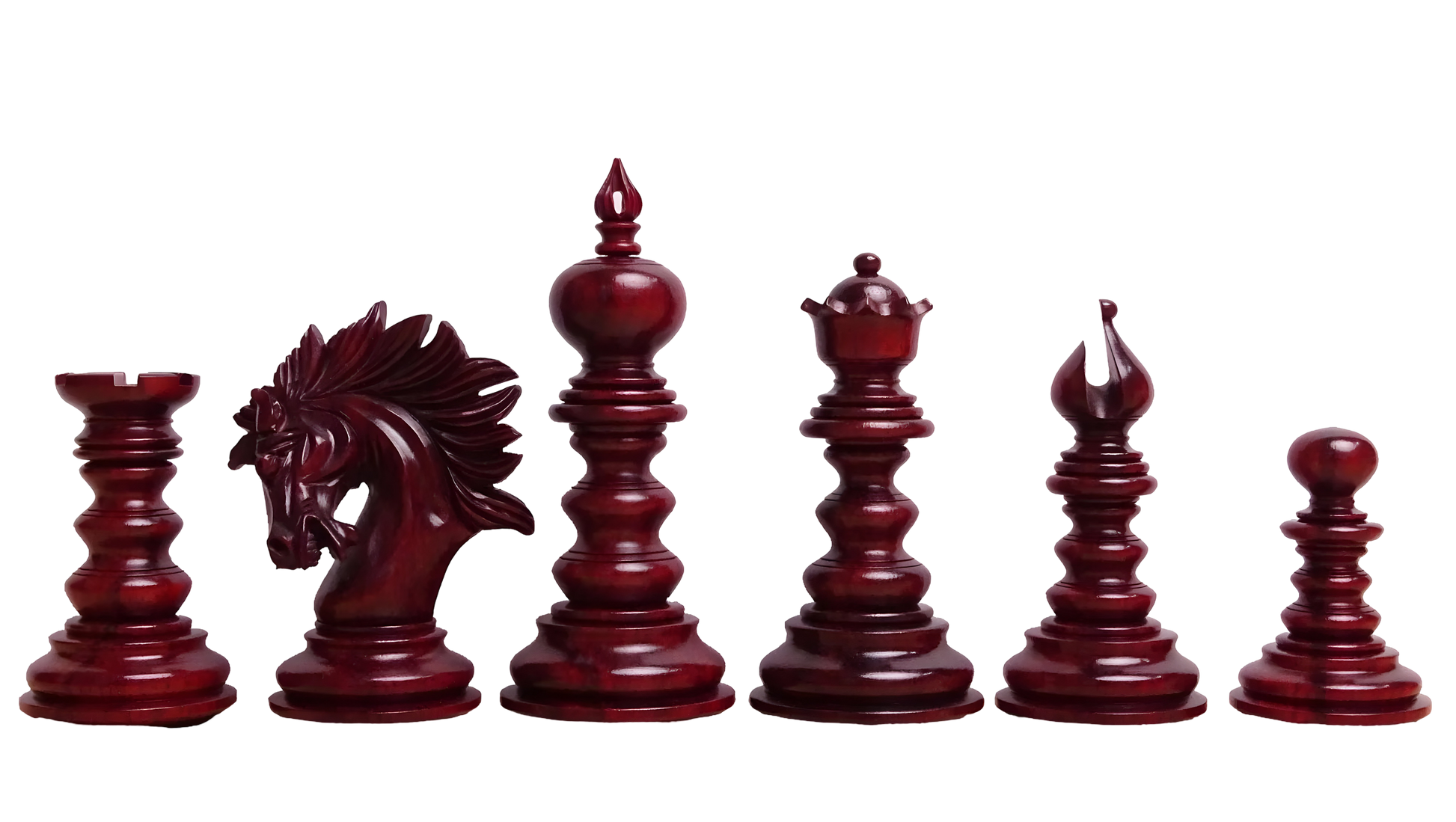 Luxury Staunton Chess Pieces in Padauk and Indian Boxwood, Handcrafted Triple Weighted 4.2-inch King Chess Set - Chessetup Store