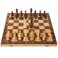 16" Folding Wooden Chess Set - The Silver Knight | Chessetup Store – A beautifully handcrafted wooden chessboard with premium Staunton chess pieces.