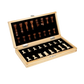 Classic Wooden Chess Set - 16" Folding Board With The Silver Knight Chess Pieces | Chessetup Store – Perfect for collectors and casual players.