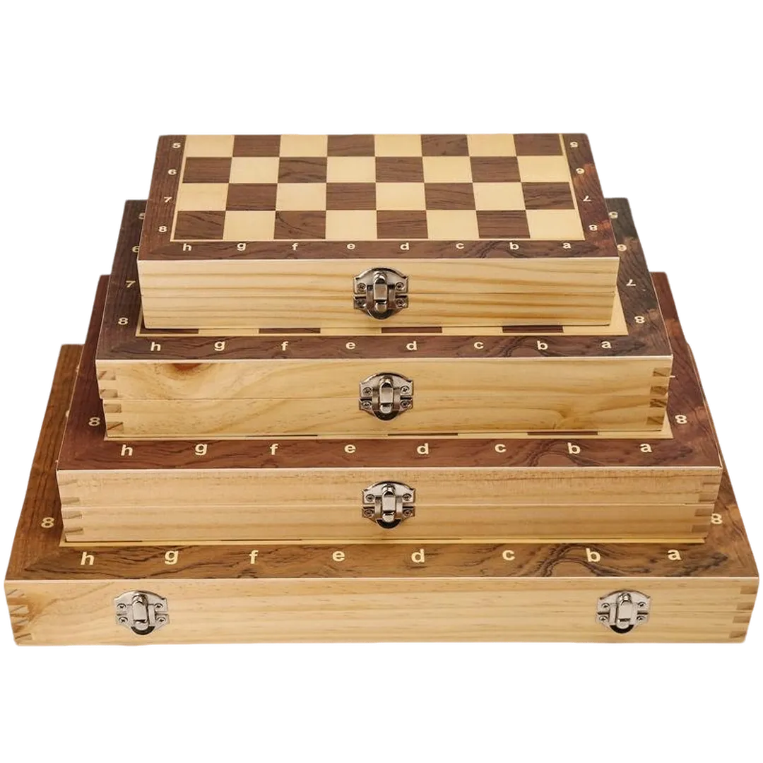 Best 16" Folding Wooden Chess Set - The Silver Knight Staunton Chess Pieces | Chessetup Store – A professional-quality chess set for tournaments and home play.