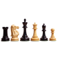 1966 17th Chess Olympiad Championship Weighted Repro 4.0 inch King Chess Pieces in Ebonized Wood