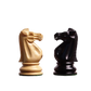 Vintage Chess Pieces in Ebonized Wood - 4.0 Inch King, Weighted Tournament Chessmen - Chessetup Store