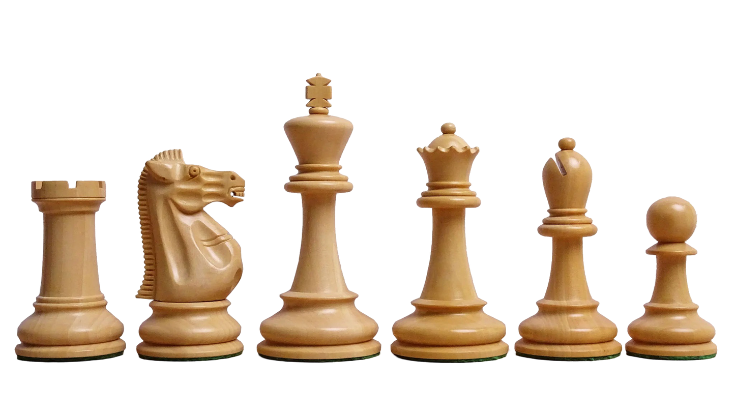 Luxury Weighted Staunton Chess Pieces in Ebonized Wood - 4.0 Inch King, Tournament-Grade Set - Chessetup Store