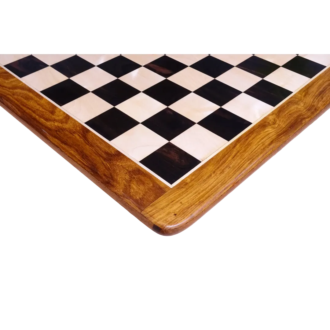 17-Inch Solid Wood Chess Board in Ebony Wood & Maple Wood - 48mm Squares | Chessetup Store – A handcrafted luxury chessboard designed for professional and tournament play.