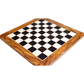 Premium 21-Inch Ebony & Maple Chess Board with Sheesham Border | Chessetup Store – A beautifully crafted solid wood chessboard with a smooth playing surface.