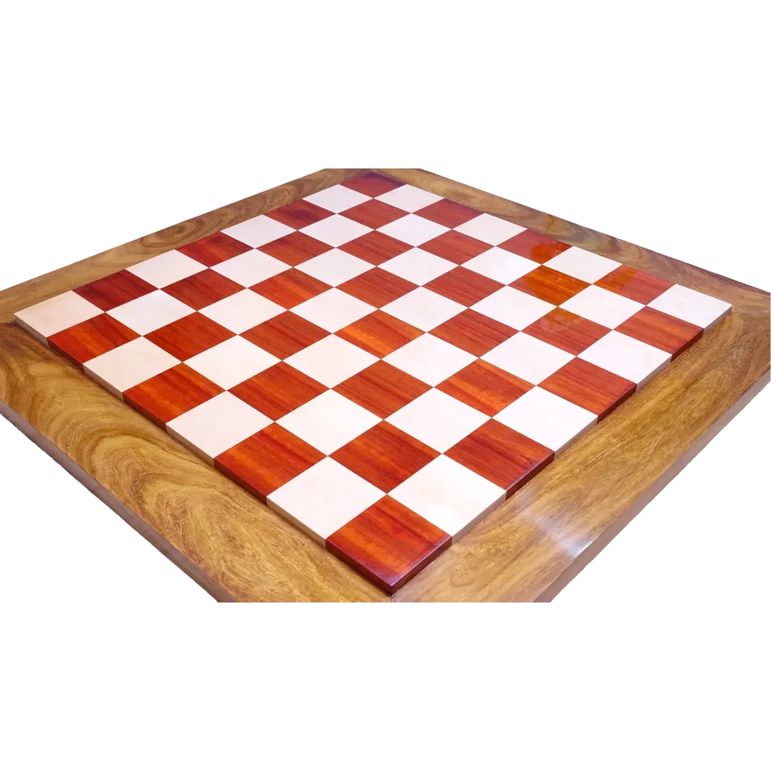 Best 23-Inch Wooden Chess Board - African Padauk & Maple Solid Wood, 57mm Squares | Chessetup Store – A timeless chessboard built for enthusiasts and competitive players.