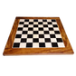 21-Inch Chess Board - Solid Ebony & Maple Wood with Sheesham Border | Chessetup Store – A beautifully polished wooden chessboard with a luxurious aesthetic.