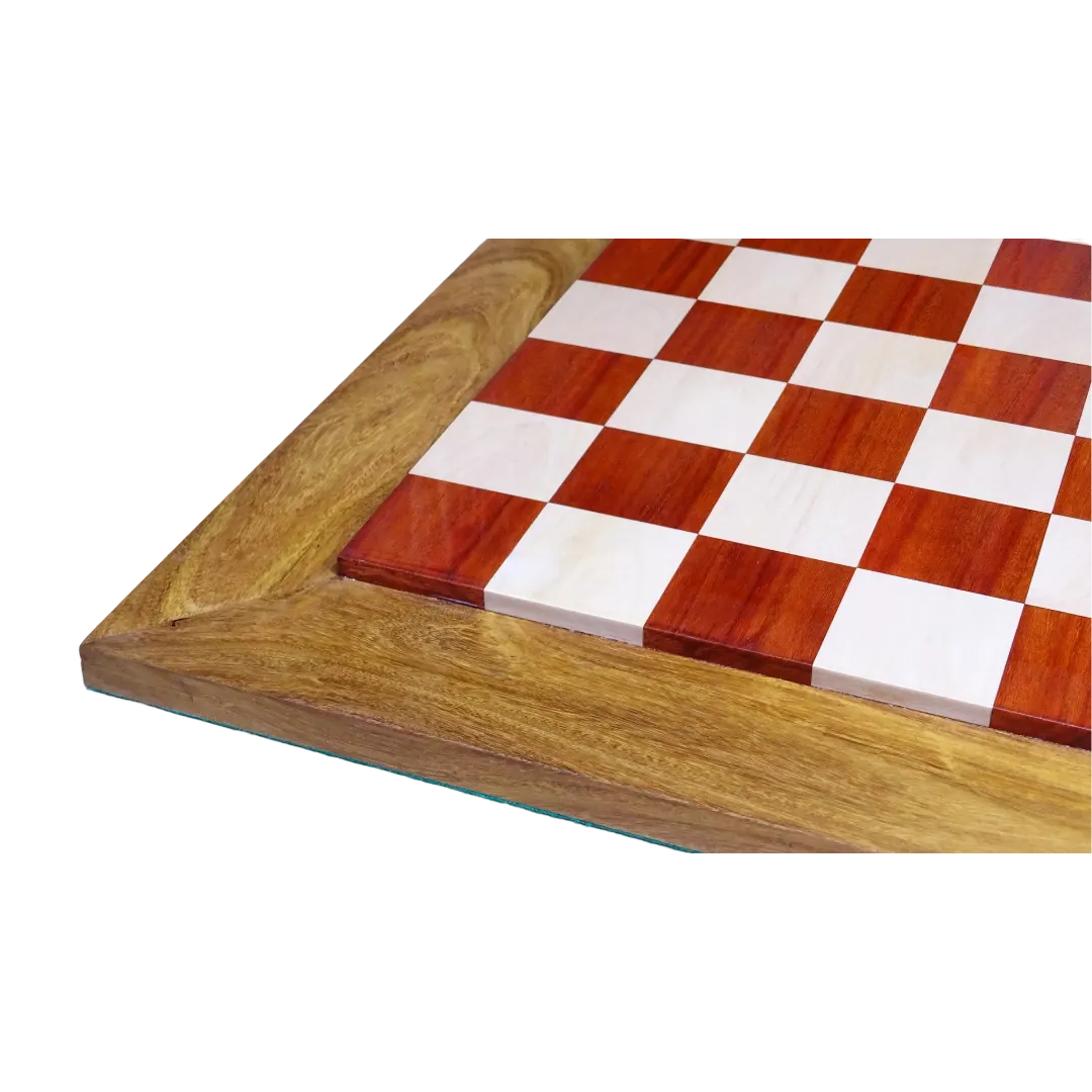 Handcrafted 23-Inch Chess Board - African Padauk & Maple Solid Wood with 57mm Squares | Chessetup Store – A must-have chessboard for collectors and professionals.