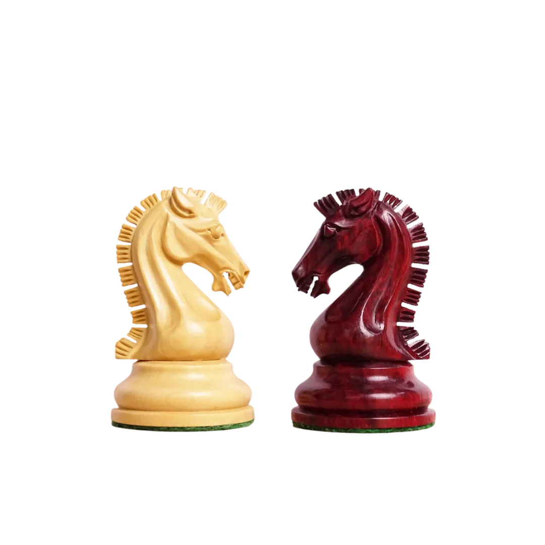 Luxury Padauk & Boxwood Chess Pieces - Sinquefield Cup 2017 Design, 3.75-inch King - Elegance and top quality at Chessetup.