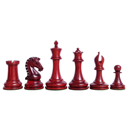 3.75 inch Triple Weighted Sinquefield Cup Chess Pieces Padauk & Boxwood