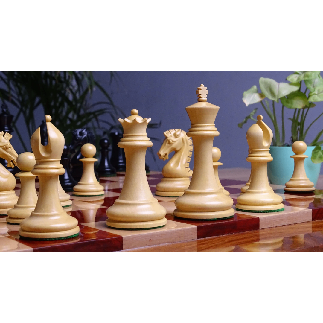 Ebony & Boxwood Chess Set - Sinquefield Cup Edition, 3.75-inch King - Premium chess craftsmanship at Chessetup.