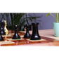 Ebony Wood Staunton Chess Pieces - 3.75" King, Handcrafted & Triple Weighted - Buy now from Chessetup.