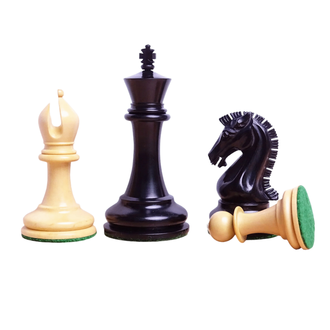 Triple Weighted 2017 Sinquefield Cup Chess Pieces in Ebony & Boxwood - 3.75" King - Premium edition available at Chessetup.