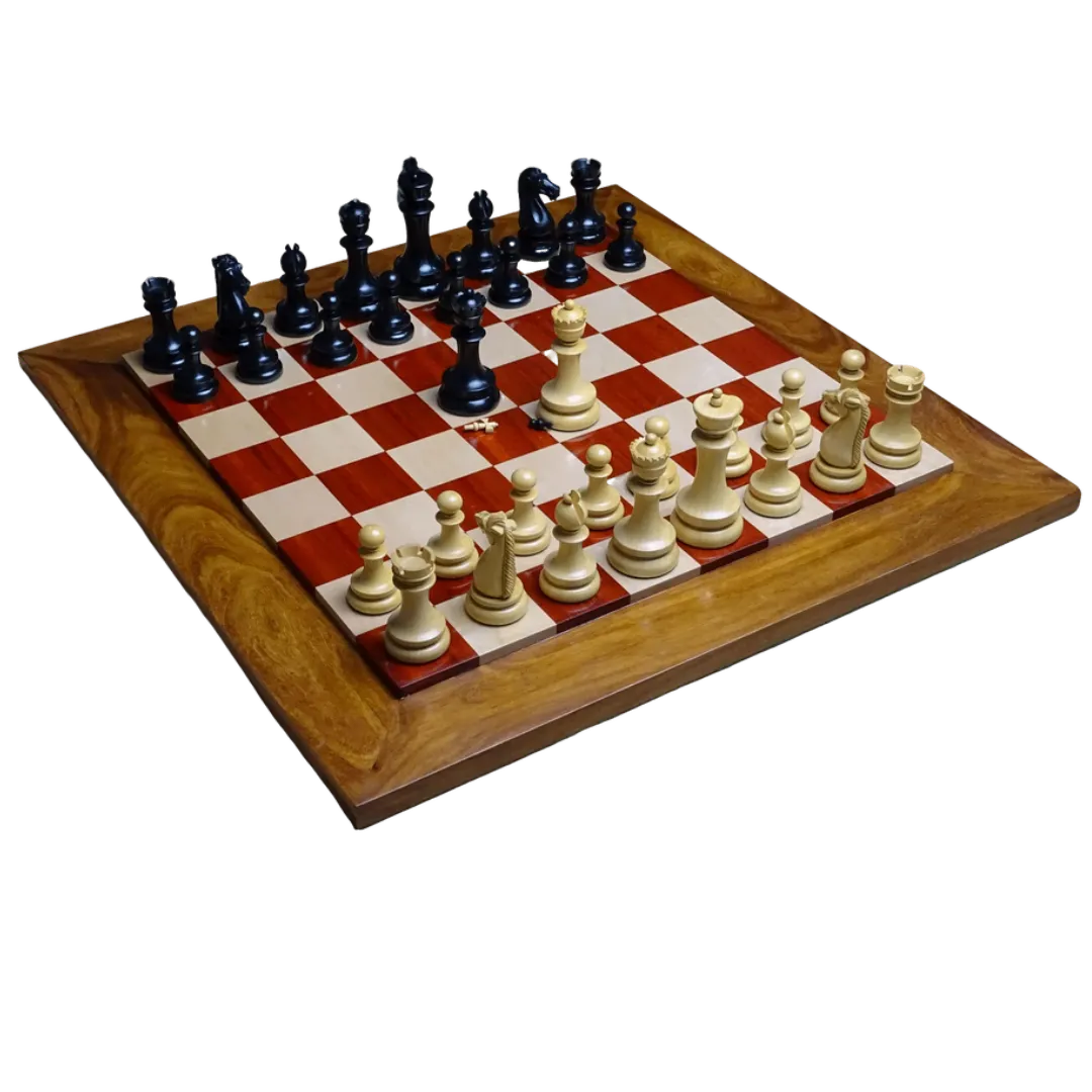 Handcrafted Luxury Chess Pieces - 4.5-inch Dublin Staunton Set in Ebony & Boxwood - Shop now at Chessetup.