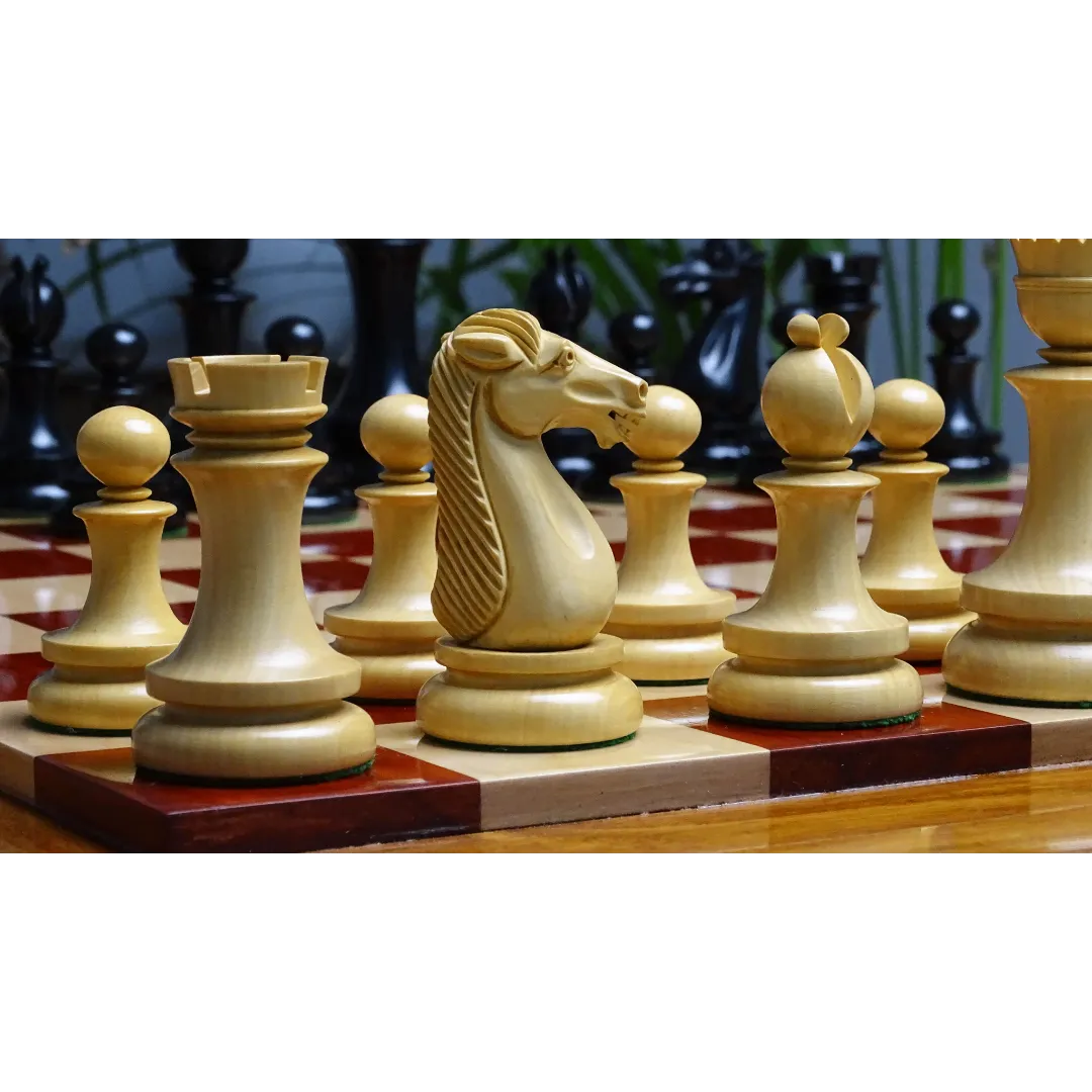 4.5" Staunton Chess Set - Triple Weighted Ebony & Boxwood Dublin Chess Pieces - High-quality craftsmanship at Chessetup store.