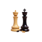 4.5-inch Dublin Chess Pieces Set - Handcrafted Ebony & Boxwood Staunton Design - Tournament-quality chess set at Chessetup.