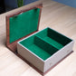 Brown Leatherette Chess Storage Box in Book Style for Pieces Up to 3.7 Inches