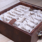 High-Quality Chess Box - Brown Faux Leather Solid Storage for 4.1" Chess Pieces | Chessetup Store – A must-have chess accessory for safe and organized storage.