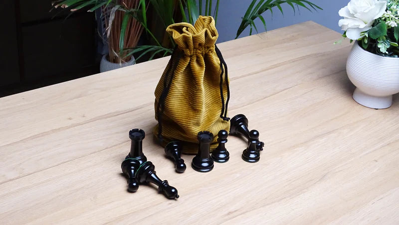 Best Cotrise Fabric Chess Storage Bag - Holds Chess Pieces Up to 3.75 Inches | Chessetup Store – A premium-quality pouch designed for chess lovers and professionals.
