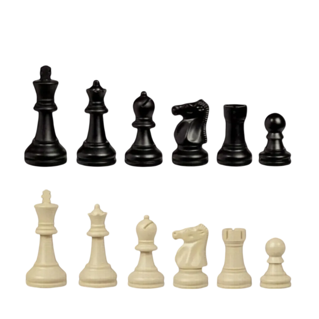 32 Plastic Chess Pieces - Tournament-Approved Staunton Set | Chessetup Store – Ideal for professional and club players.