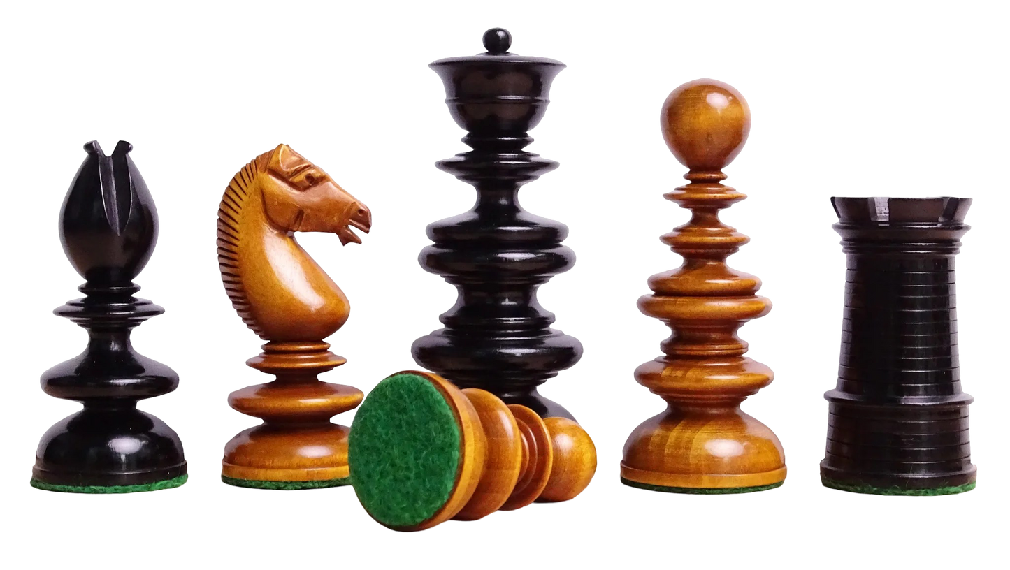 Historic 1840 Chessmen - Pre-Staunton Calvert Library Size Chess Set with 3.3 Inch King - Chessetup Store