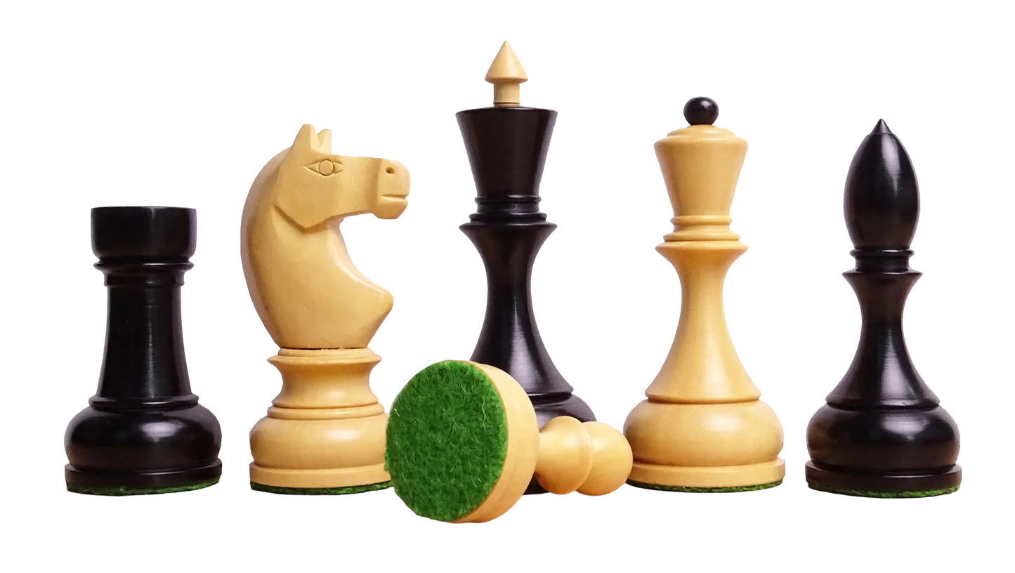 Vintage Soviet Chess Set from the 1930s, featuring a weighted 4.2-inch King with intricate wooden craftsmanship – Chessetup Store