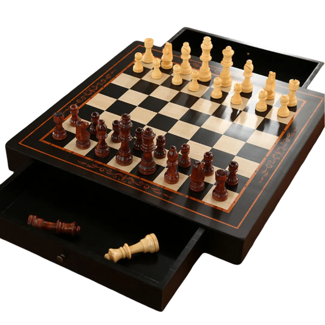 15-Inch Travel Magnetic Chess Set - Foldable Wooden Board & Staunton Pieces | Chessetup Store – A high-quality chess set designed for home and travel.