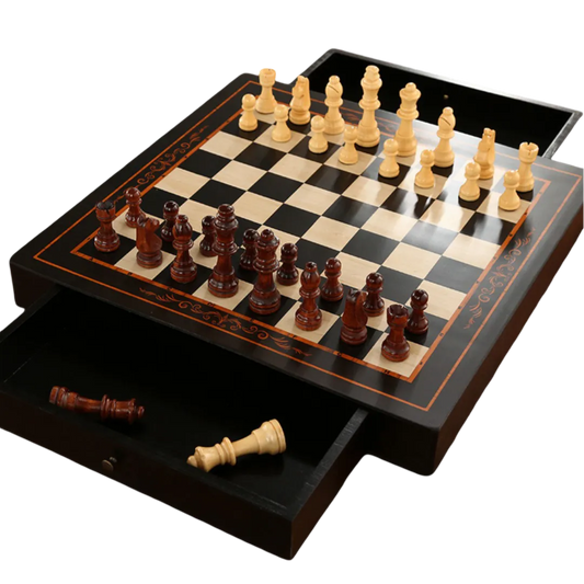 15-Inch Travel Magnetic Chess Set - Foldable Wooden Board & Staunton Pieces | Chessetup Store – A high-quality chess set designed for home and travel.