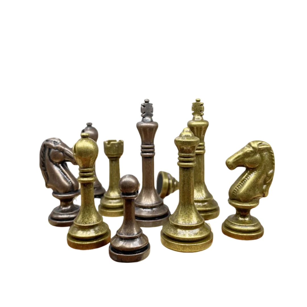 32 Full Metal Chess Pieces | Chessetup Store – Premium Tournament-Quality Set – Handcrafted luxury metal chess pieces.