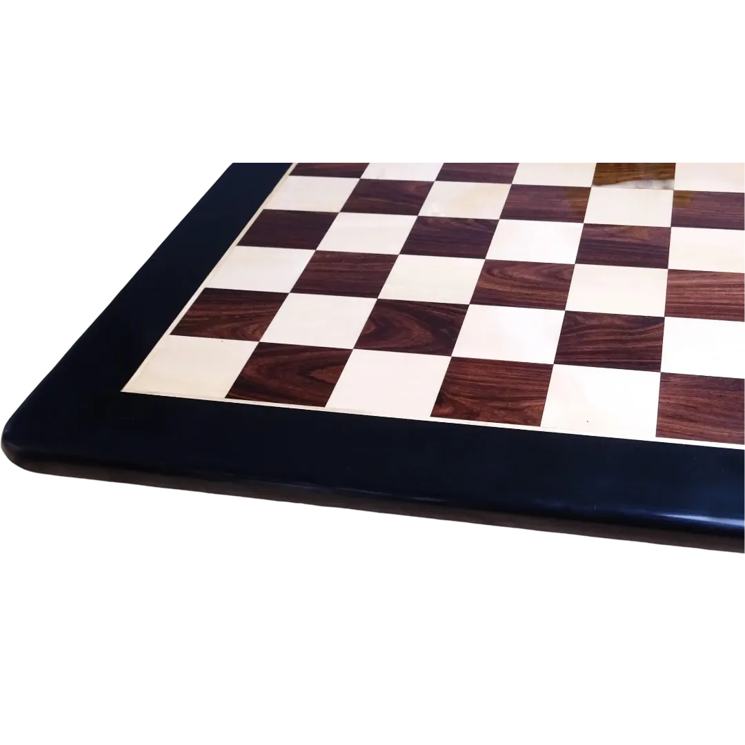 Best 17-Inch Indian Rosewood & Maple Chess Board - Solid Wood with 48mm Squares | Chessetup Store – A premium chessboard ideal for collectors and competitive players.