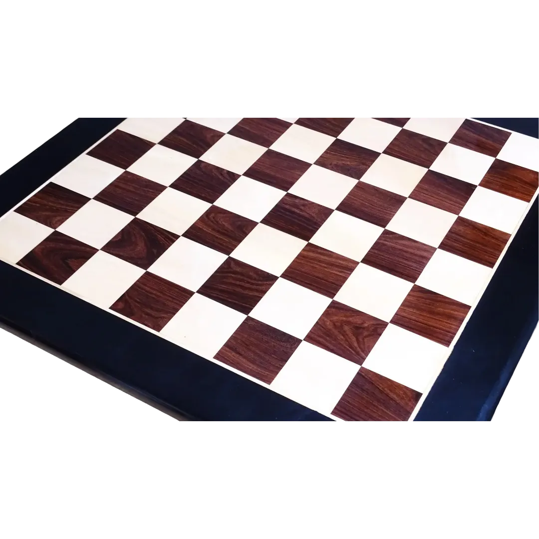 Luxury Wooden Chess Board - 17" Indian Rosewood & Maple with 48mm Squares | Chessetup Store – A stunning chessboard that enhances any chess-playing experience.