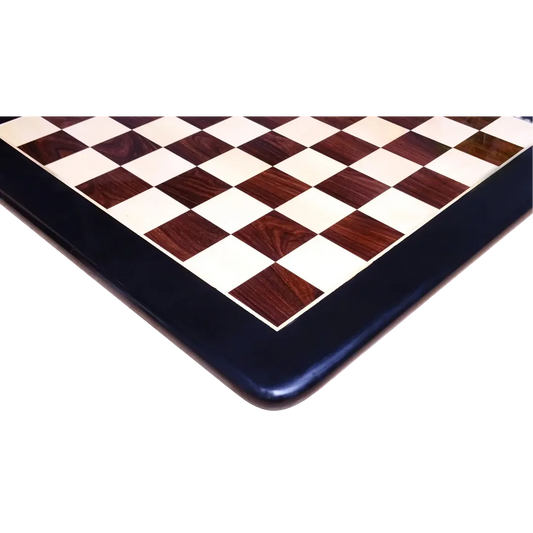 17-Inch Chess Board in Indian Rosewood & Maple Solid Wood - 48mm Squares | Chessetup Store – A premium handcrafted wooden chessboard designed for tournament and luxury play.