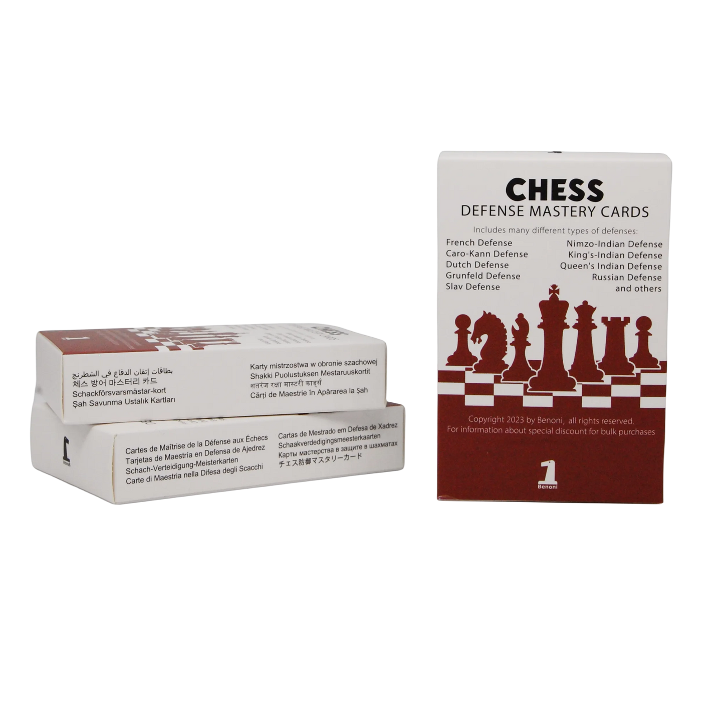 Master Chess Defenses with Chess Defense Mastery Cards | Chessetup Store – A powerful learning tool for players of all levels to improve their defensive strategies.