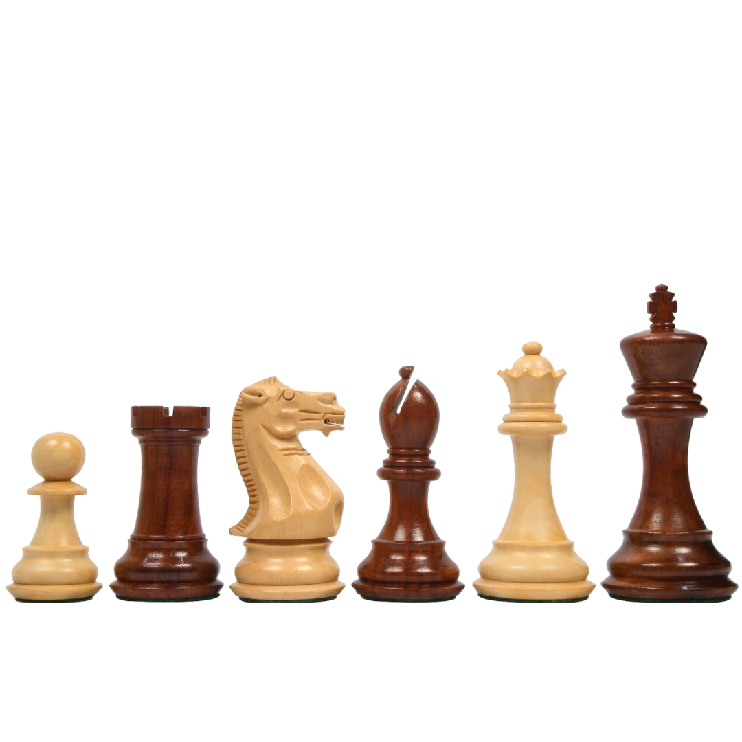 4.4" King - The American Staunton Series Weighted Tournament Chess Pieces in Sheesham & Boxwood | Chessetup Store – A premium handcrafted Staunton set.