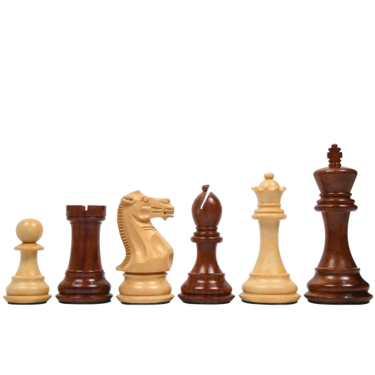 4.4" King - The American Staunton Series Weighted Tournament Chess Pieces in Sheesham & Boxwood | Chessetup Store – A premium handcrafted Staunton set.