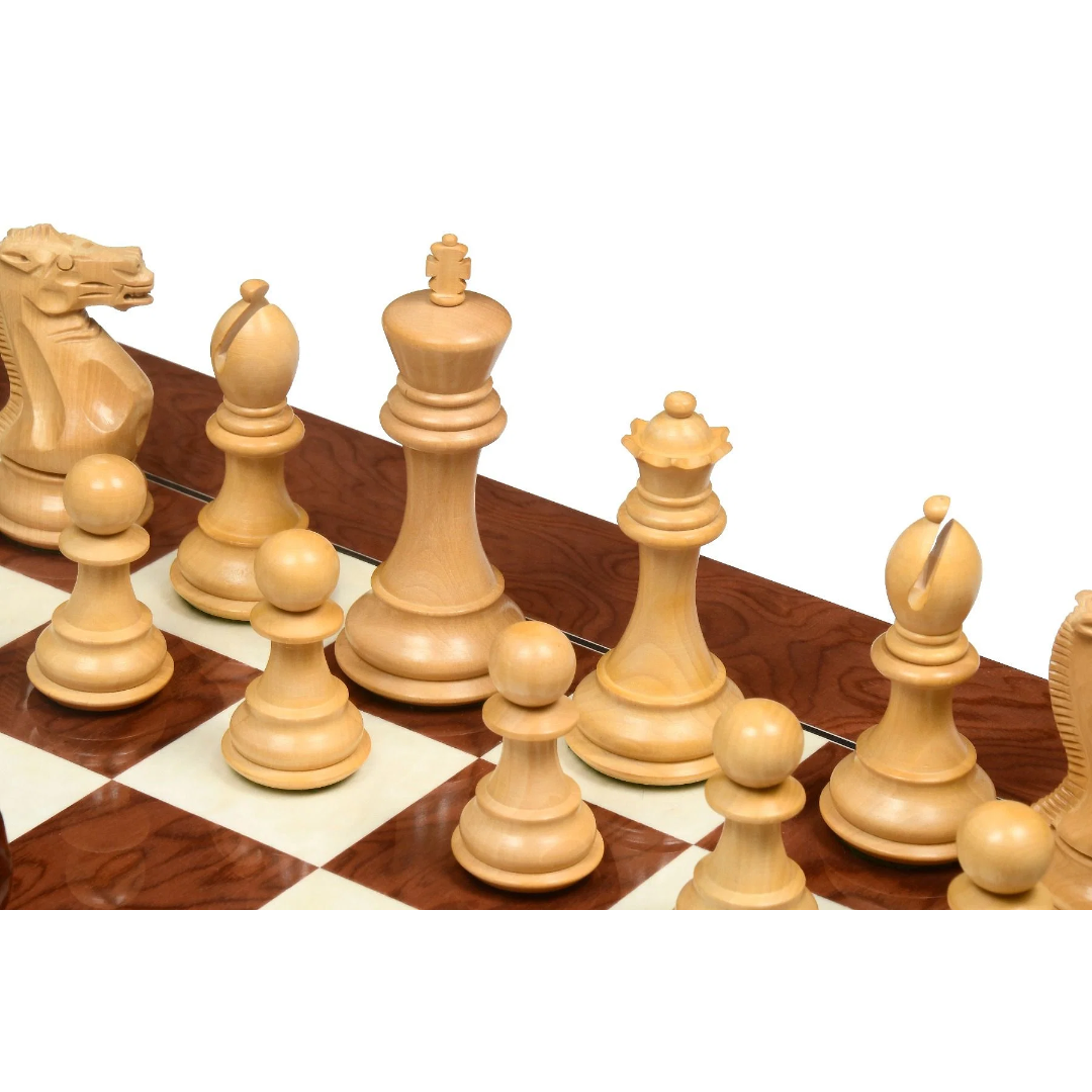 4.4" Staunton Chess Pieces Set - The American Series Weighted Sheesham & Boxwood – Elevate your game with Chessetup Store.