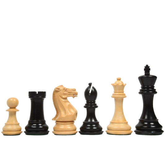 4.4" King - The American Staunton Series Weighted Tournament Chess Pieces in Ebony Wood & Boxwood | Chessetup Store – A premium handcrafted Staunton set.