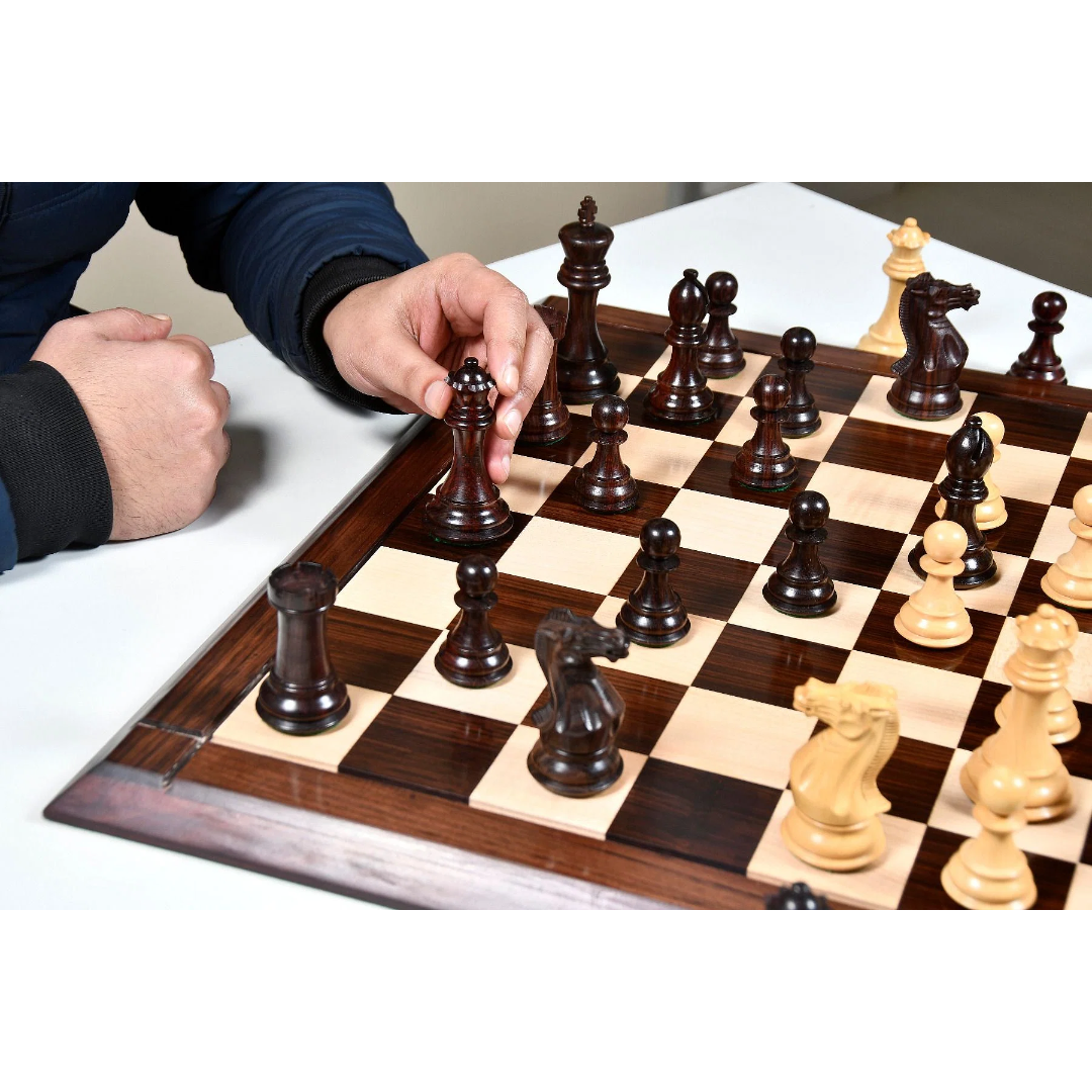 Best American Staunton Chess Set - 4.4" King, Triple Weighted Rosewood & Box Wood Pieces – Get yours at Chessetup Store today.