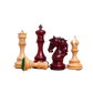 4.4" King The Leo Series Luxury Chess Pieces in Staunton Pattern - African Padauk & Boxwood | Chessetup Store – A premium handcrafted tournament chess set.