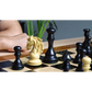 The Leo Series Ebony Chess Pieces - 4.4" King, Staunton Tournament Set – Premium chess craftsmanship at Chessetup Store.