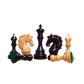 4.4" King - The Leo Series Luxury Chess Pieces in Staunton Pattern - Ebony Wood & Boxwood | Chessetup Store – A premium handcrafted tournament chess set.