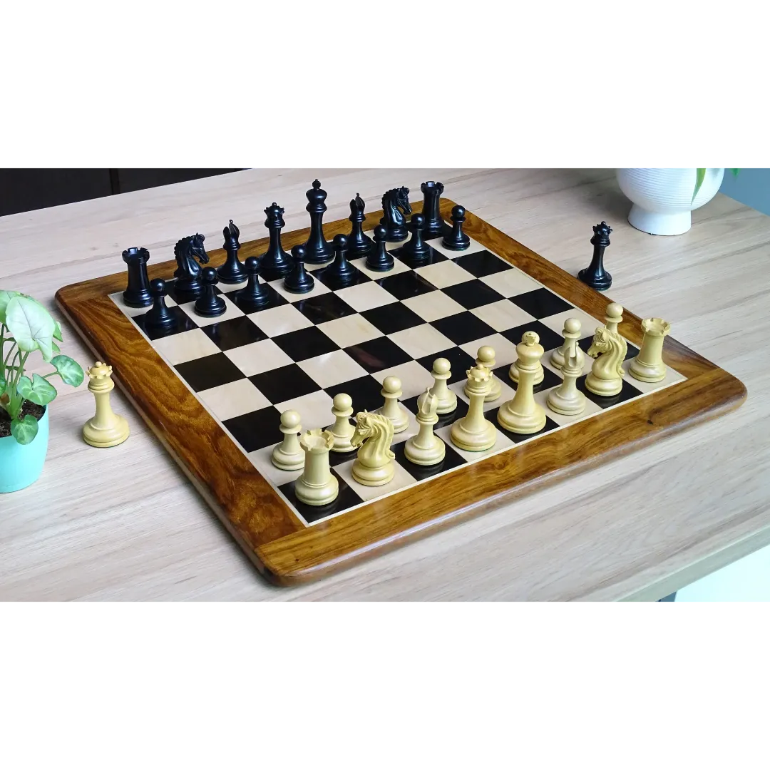 Luxury Staunton Chess Pieces - 4.4" King, Triple Weighted, Ebony & Boxwood – Elevate your game with Chessetup Store, the best in chess equipment.