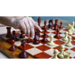 4.4" King Triple Weighted Chess Set - Premium Padauk & Boxwood Pieces – The best handcrafted chess pieces, only at Chessetup Store.