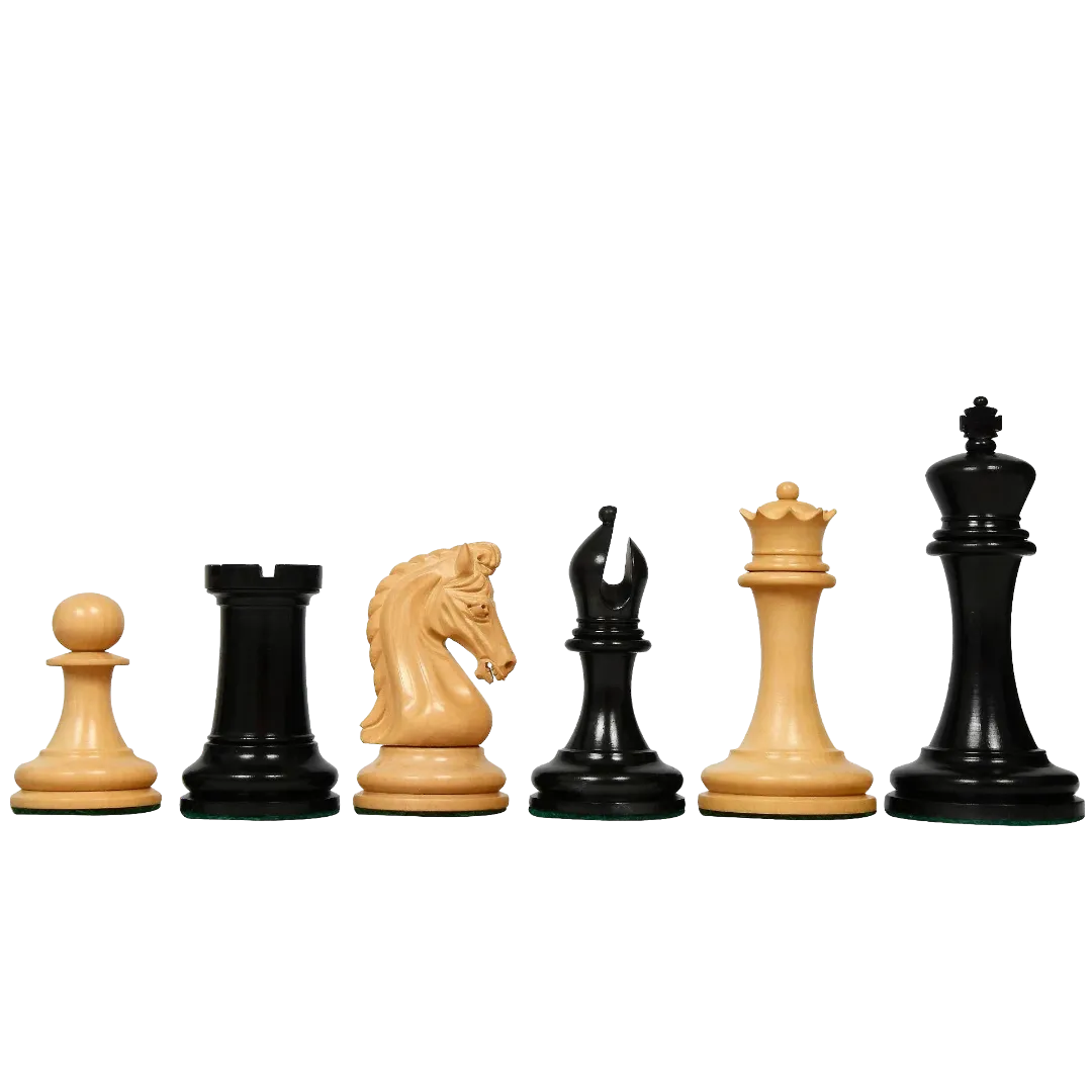 4.4" King - Triple Weighted Imperial Chess Pieces in Ebony & Boxwood | Best Quality at Chessetup Store – Premium handcrafted set for serious players.