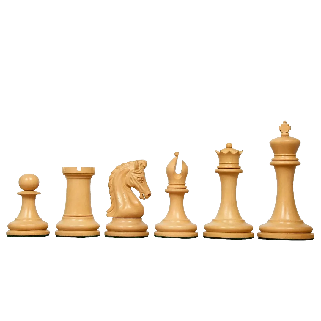 4.4-inch King Triple Weighted Chess Pieces - Imperial Ebony & Boxwood – Exclusive tournament collection at Chessetup Store, your go-to chess shop.