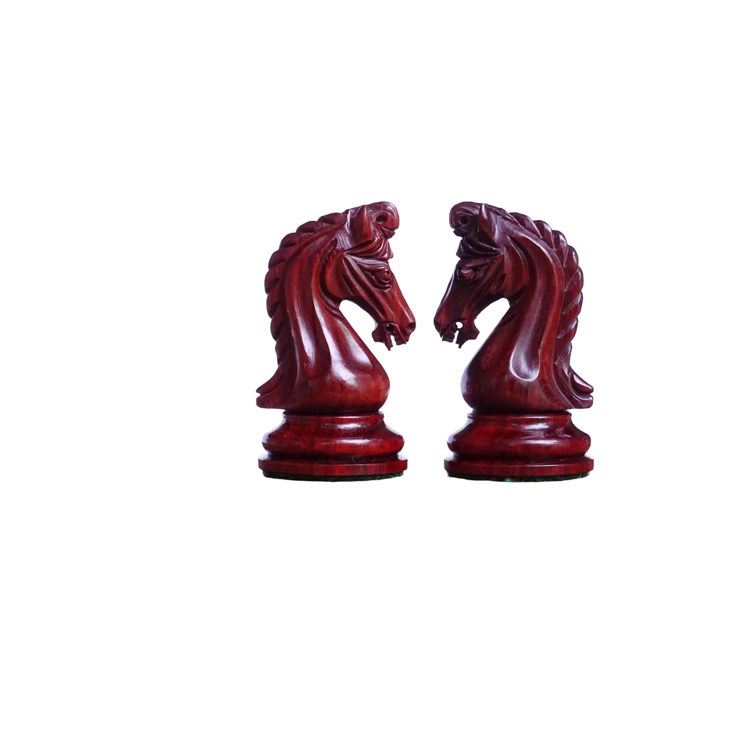 Professional Chess Pieces - 4.4-inch Triple Weighted Imperial Set in Padauk & Boxwood – The ultimate chess experience, available at Chessetup Store.