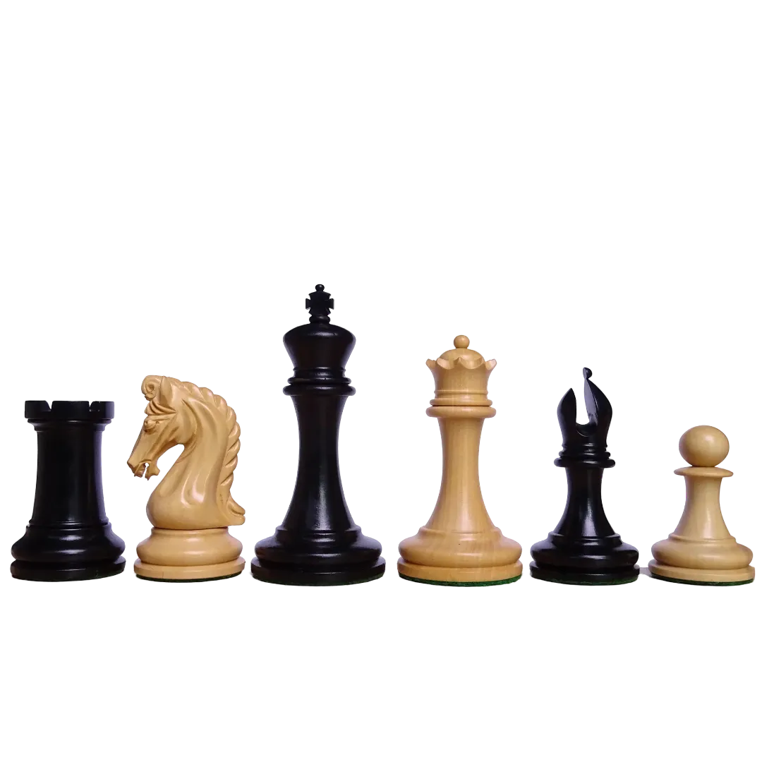 Professional Tournament Chess Pieces - 4.4" King Triple Weighted Ebony & Boxwood – The best chess sets are at Chessetup Store.