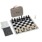 Tournament Folding Chess Set With Bag (Black) | Chessetup Store – A professional chess set with a durable folding board and a convenient carrying bag.