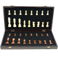 Luxury 12-inch Wooden Chess Set - The Bronze Knight Folding Board | Chessetup Store – A beautifully crafted wooden chess set, perfect for home or travel.